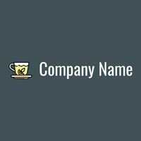 Hot tea logo on a Atomic background - Floral