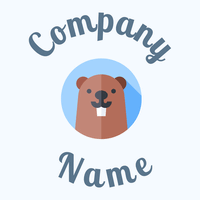 Columbia Blue Beaver on a Alice Blue background - Animals & Pets
