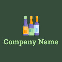 Moody Blue Wine bottle on a Goblin background - Food & Drink