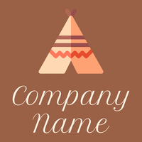 Tent logo on a Sepia background - Abstract