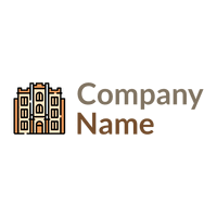 School building logo on a white background - Education