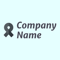 Black ribbon on a Light Cyan background - Religious